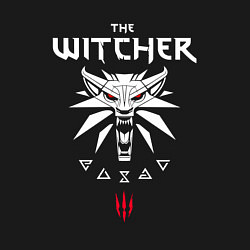 Свитшот хлопковый мужской Ведьмак 3 дикая охота логотип, цвет: черный — фото 2