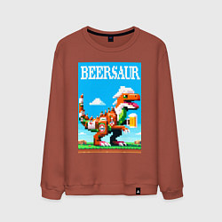 Мужской свитшот Beersaur - pixel art
