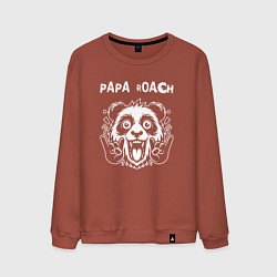 Свитшот хлопковый мужской Papa Roach rock panda, цвет: кирпичный