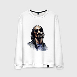 Свитшот хлопковый мужской Snoop dog, цвет: белый
