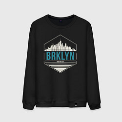 Свитшот хлопковый мужской Brooklyn city, цвет: черный