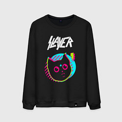 Мужской свитшот Slayer rock star cat