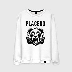 Свитшот хлопковый мужской Placebo - rock panda, цвет: белый