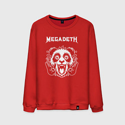 Свитшот хлопковый мужской Megadeth rock panda, цвет: красный