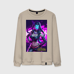 Свитшот хлопковый мужской League of Legends Akali Kda, цвет: миндальный