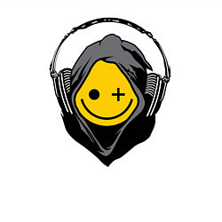 Свитшот хлопковый мужской Диджей смайлик, цвет: белый — фото 2