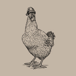 Свитшот хлопковый мужской Новогодняя курочка, цвет: миндальный — фото 2