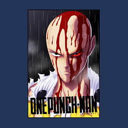 Свитшот хлопковый мужской Saitama blood, цвет: тёмно-синий — фото 2