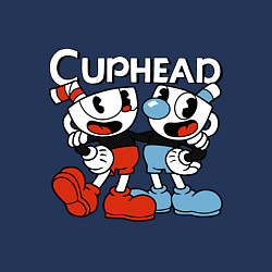 Свитшот хлопковый мужской Cuphead and Mugman, цвет: тёмно-синий — фото 2