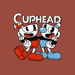 Свитшот хлопковый мужской Cuphead and Mugman, цвет: кирпичный — фото 2