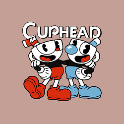 Свитшот хлопковый мужской Cuphead and Mugman, цвет: пыльно-розовый — фото 2