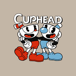 Свитшот хлопковый мужской Cuphead and Mugman, цвет: миндальный — фото 2