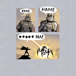 Свитшот хлопковый мужской Helldivers 2: Kame hame ha, цвет: меланж — фото 2