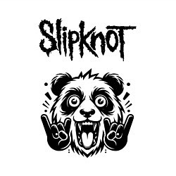 Свитшот хлопковый мужской Slipknot - rock panda, цвет: белый — фото 2