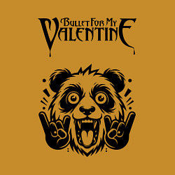 Свитшот хлопковый мужской Bullet For My Valentine - rock panda, цвет: горчичный — фото 2