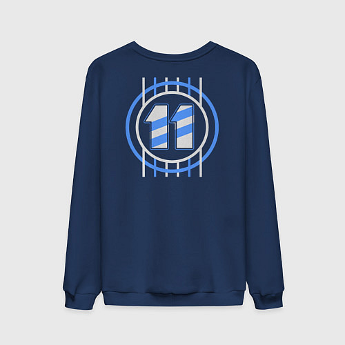Мужской свитшот Футбол игрок номер 11 / Тёмно-синий – фото 2