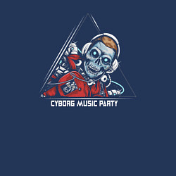 Свитшот хлопковый мужской Cyborg music party, цвет: тёмно-синий — фото 2