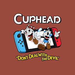 Свитшот хлопковый мужской Switch cuphead, цвет: кирпичный — фото 2