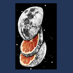 Свитшот хлопковый мужской Планета из фруктов, цвет: тёмно-синий — фото 2