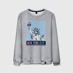 Свитшот хлопковый мужской Style New York, цвет: меланж