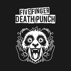 Свитшот хлопковый мужской Five Finger Death Punch rock panda, цвет: черный — фото 2