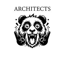 Свитшот хлопковый мужской Architects - rock panda, цвет: белый — фото 2