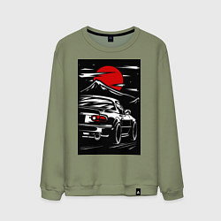 Свитшот хлопковый мужской Мазда mx5 miata, цвет: авокадо