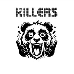 Свитшот хлопковый мужской The Killers - rock panda, цвет: белый — фото 2