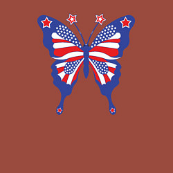 Свитшот хлопковый мужской USA butterfly, цвет: кирпичный — фото 2