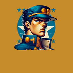 Свитшот хлопковый мужской Jojo - Jotaro Kujo ai art, цвет: горчичный — фото 2