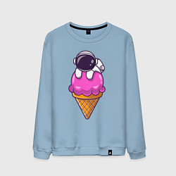 Свитшот хлопковый мужской Space ice cream, цвет: мягкое небо
