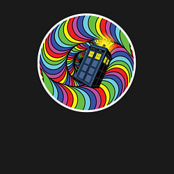 Свитшот хлопковый мужской Tardis colors, цвет: черный — фото 2