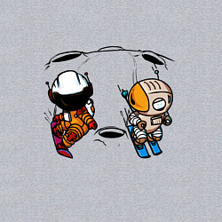 Свитшот хлопковый мужской Лунная гонка, цвет: меланж — фото 2