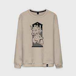 Мужской свитшот Символы биржи бык и медведь