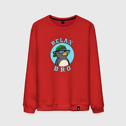 Свитшот хлопковый мужской Penguin, цвет: красный