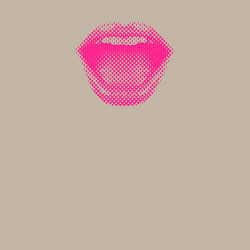 Свитшот хлопковый мужской Ретро губы, цвет: миндальный — фото 2