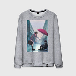 Свитшот хлопковый мужской Хиёри Ики Ято, цвет: меланж