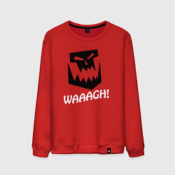 Свитшот хлопковый мужской Warhammer waaagh, цвет: красный