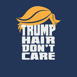 Свитшот хлопковый мужской Trump hair dont care, цвет: тёмно-синий — фото 2