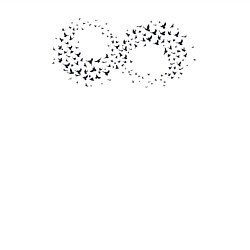 Свитшот хлопковый мужской Бесконечность птиц, цвет: белый — фото 2