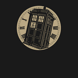 Свитшот хлопковый мужской Time tardis, цвет: черный — фото 2