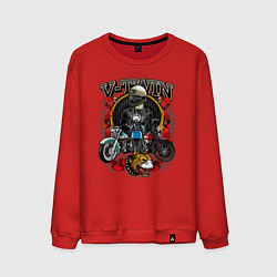 Свитшот хлопковый мужской V-twin, цвет: красный