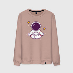 Свитшот хлопковый мужской Космический релакс, цвет: пыльно-розовый