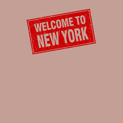 Свитшот хлопковый мужской Welcome to New York, цвет: пыльно-розовый — фото 2