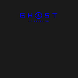Свитшот хлопковый мужской Ghost of tsushima blue logo, цвет: черный — фото 2