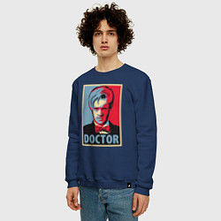 Свитшот хлопковый мужской Doctor, цвет: тёмно-синий — фото 2