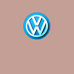 Свитшот хлопковый мужской Volkswagen logo blue, цвет: пыльно-розовый — фото 2