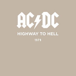 Свитшот хлопковый мужской AC DC - Highway to hell 1979, цвет: миндальный — фото 2