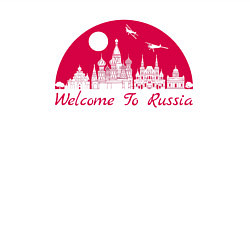 Свитшот хлопковый мужской Welcome to Russia inscription, цвет: белый — фото 2