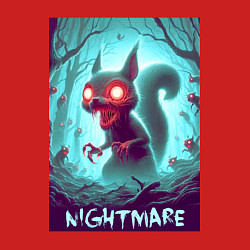 Свитшот хлопковый мужской Terrible squirrel - nightmare, цвет: красный — фото 2